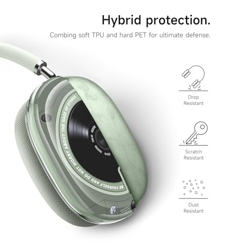 SURITCH for AirPods Max Case, TPU Anti-Scratch Ear Cups Cover for Apple AirPods Max - Green - color: Green