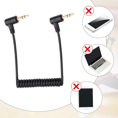 2pcs 3.5mm Microphone Cable, Mic Cord for Cameras Microphone Cable Compatible with DJI Mic 2 & Rode Microphone Wireless Pro Coiled Dual 3.5mm TRS Patch Cable Audio Mic