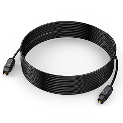 Optical Audio Cable 20 feet, Digital Audio Optical Cable Ultra-Thin Cord, Toslink SPDIF Fiber Optic Cable Compatible with TV Sound Bar Home Theater PS4 Xbox Samsung Vizio - size: 20ft