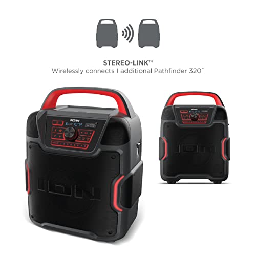 iOn Audio Pathfinder 320 All Weather Bluetooth Speaker (Renewed), Black