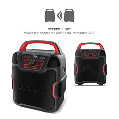iOn Audio Pathfinder 320 All Weather Bluetooth Speaker (Renewed), Black