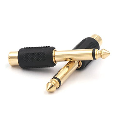 VCE RCA to 1/4" Audio Adapter Bundle with RCA Y Splitter