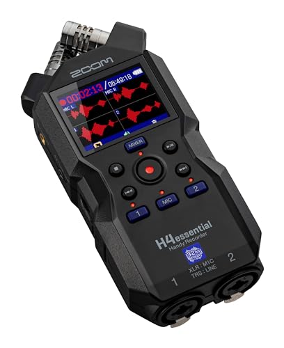 Zoom H4essential New H4n 4-Track Recorder with Ritz Gear Professional Video, Cinema and Broadcasting Shotgun Microphone for Indoor & Outdoor Film, Interview & Studio Complete Recording Kit (Black)