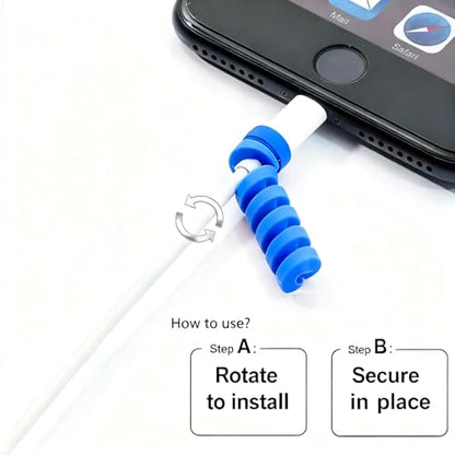 36 PCS Cable Protectors for iPhone iPad Charger End Cord Savers with 2 Desk Cable Clips, Spiral USB Wire Protector for Headphone MacBook Laptop Earphone Cell Phone Cute Cable Wrap Accessories