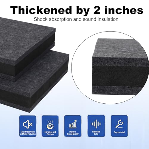 2-Pack Studio Monitor Speaker Noise Isolation Pads 3-Layer Acoustic Stand Riser Foam Subwoofer Isolation Pad Audio Vibration Platform Stabilizer (Medium - for 5-8 inches) - size: Medium - for 5-8 inches