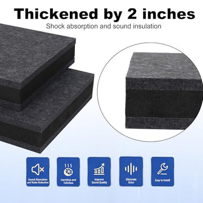 2-Pack Studio Monitor Speaker Noise Isolation Pads 3-Layer Acoustic Stand Riser Foam Subwoofer Isolation Pad Audio Vibration Platform Stabilizer (Medium - for 5-8 inches) - size: Medium - for 5-8 inches