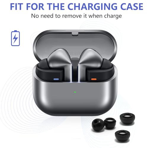 [Upgraded - Non Popping Off] Foam Ear Tips for Samsung Galaxy Buds3 Pro - Ultimate Comfort and Unshakeable Fit with Memory Foam Earbud Tips, Earbud Replacement Tips for Galaxy Buds 3 Pro - S/M/L