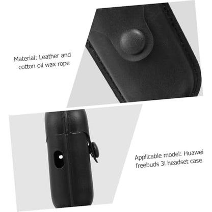 Toddmomy Waterproof Earphone Case for Earbuds, Dustproof Headset Storage Bag with Anti-Lost Design for Travel and Camping, Black
