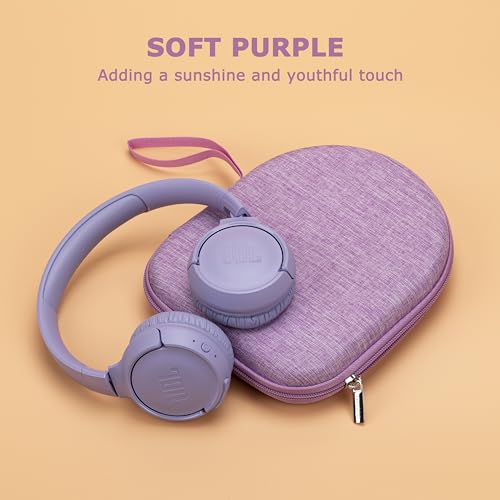 Ginsco Case Compatible with JBL Tune 510BT/520BT/500BT with Sony WH-CH520/510, Ultra-Slim Hard Shell Headphone Case for On Ear Headphones (Purple) - color: Purple