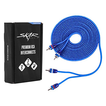 Skar Audio 12-Foot 2-Channel Twisted Pair RCA Interconnect Cable - SKAR2CH-RCA12 - size: 2 Channel-12 ft
