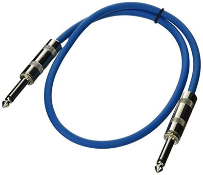 Seismic Audio SASTSX-2Blue-6PK 2-Feet TS 1/4-Inch Guitar, Instrument, or Patch Cable, Blue - color: Blue, size: 2 Foot