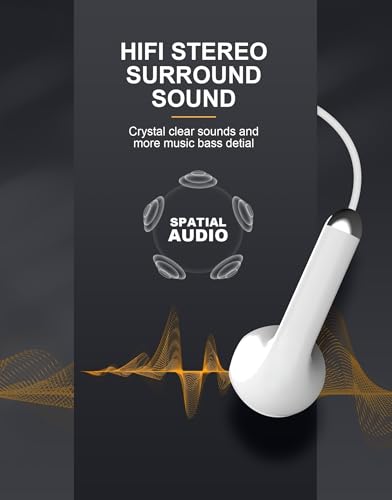 USBC Headphones for iPhone 17 16 15，for Apple Headphones Wired with Mic | 2 Pack Wired Earbuds With Remote Control [Clear Call], Wired Ear Buds USB C Earphones for Galaxy S26 S25,ipad
