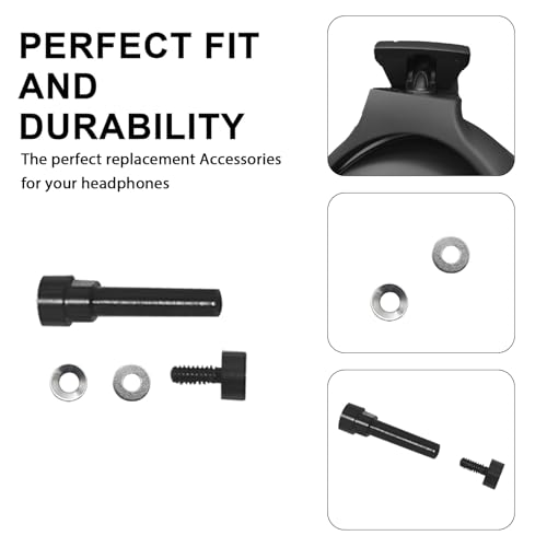 Metal Swivel Pin Hinge Screw Repair Kit for Bose QC45/QC35 | Durable metal swivel pins, gaskets and screws, compatible with QC35, QC35 II, QC45 and QC SE, easy to fix broken headphone - color: Black