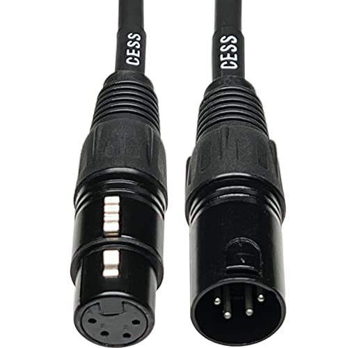 CNCESS 4-Pin XLR Male to Female Balanced Extension Cable, 3 ft, 1 Cable - size: 3 Feet, 1-Pack
