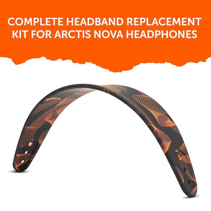 WC HeadbandZ Arctis Nova - Upgraded Silicone Headband for Arctis Nova Headsets by Wicked Cushions - Enhanced Flexibility, Comfort, and Style with Matching Earpad Designs | Kinetic Wave - color: Kinetic Wave