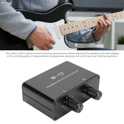 Bewinner 3.5mm 6.35mm Stereo Volume Controller, Stereo Audio Volume Attenuator, 1/4 Inch 1/8 Inch Mini Inline Headphone Attenuator Vol Control Knob