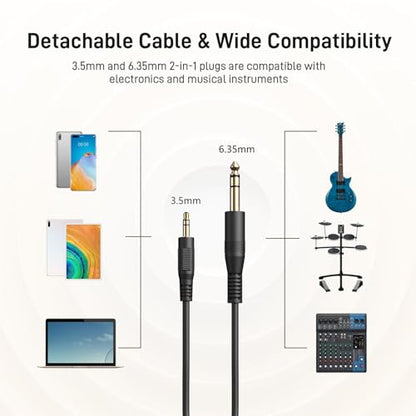 MAONO HD300T USB/XLR Podcast Microphone + MH601 Pro Studio Monitor Headphones