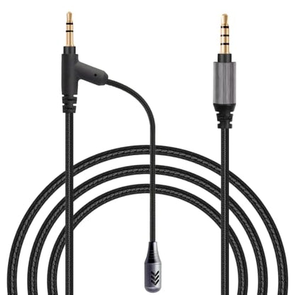 Boom Gaming Microphone Cable,Over-Ear Headphones Voice Call Recording Cable,Aluminum Alloy Mic,High Purity Oxygen Free Copper Earphone Cord Custom-Designed for Gaming Live Streaming Studio 3.5mm 6.5ft