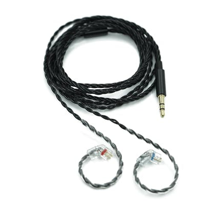 IEM Cable 4N OCC Silver-Plated Earphone in Ear Monitor Cable,1.2M Original Replacement Cable for KZ ZSN PRO/X/ZS10 PRO/ZS10 PRO X/EDX PRO/ZAR/AS24/DQS (Recessed 2Pin)