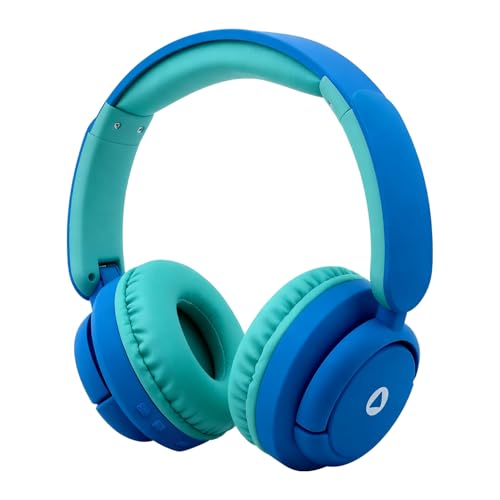 Kids Wireless Headphones,Toddler Headphone Bluetooth, Foldable with Built-in Mic, Headphones for Kids Toddler teenger Cell Phones TV Tablet School Network Office uses (Blue Green) - color: Blue Green