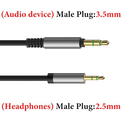 GEEKRIA Audio Cable Compatible with JBL 770NC/760NC, Live 660NC/500BT, Synchros S700/ S500/E50BT Headphones, 2.5mm to 3.5mm Replacement Stereo Cord (4 ft/1.2 m)