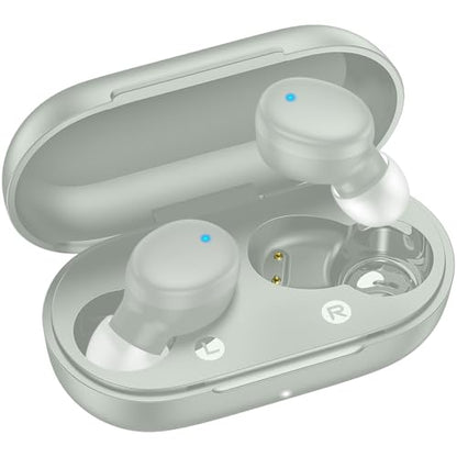 kurdene Wireless Earbuds Bluetooth 5.3 Light Weight in Ear Headphones | Premium Sound Bass Ear buds with Charging Case,Touch Control,Built in Mics Headset,Clear Calls for Sports Workout Light Blue - color: Light Blue