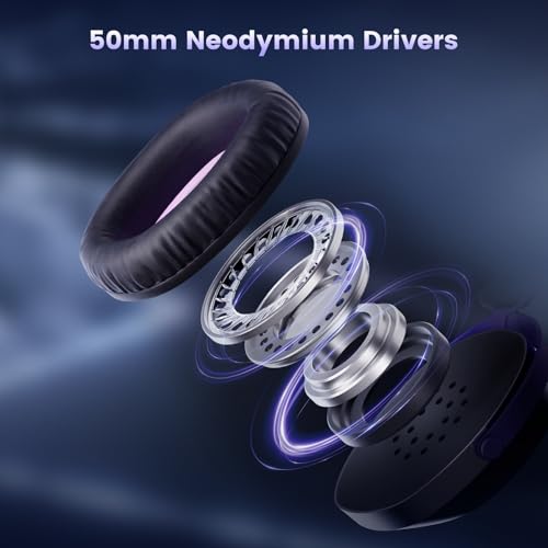 Akko GH300 Wireless Gaming Headphone, Quad-Mode Connectivity Black Headset with 50mm Drivers, Virtual 7.1 Surround Sound, Noise Cancelling Mic, RGB Lights Compatible with Laptop, Desktops - color: Black