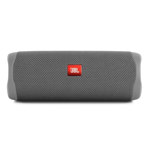 JBL FLIP 5, Waterproof Portable Bluetooth Speaker, Gray | Sounds better than ever, Bring the party anywhere, Make a splash with IPX7 waterproof design, A rainbow of colours - color: Gray