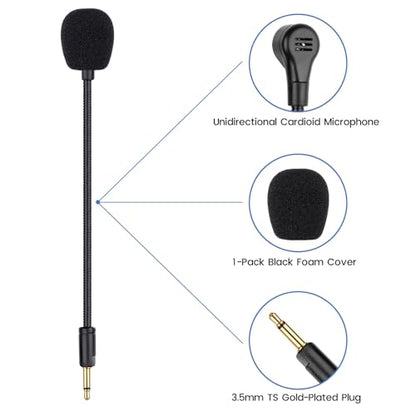 Kaira Pro Mic for Razer Kaira Pro Wireless Gaming Headset, 3.5mm Detachable | Noise Cancelling Microphone Boom for Xbox One, PS4, PS5, PC