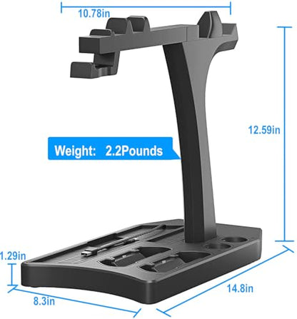 PSVR Stand Compatible with PS4 VR - PS4/Slim/Pro Cooling Station and Charging Dock for Playstation VR Stand to Charge PS VR Controllers and Accessories Multipurpose PS Charging Stantion Storage