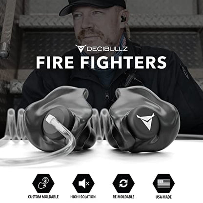 Decibullz Custom Molded Security Radio Surveillance Earpiece Set, Thermo-Fit Designed for Clear Acoustic Tube Radios, Isolation - style: Isolation Earpieces