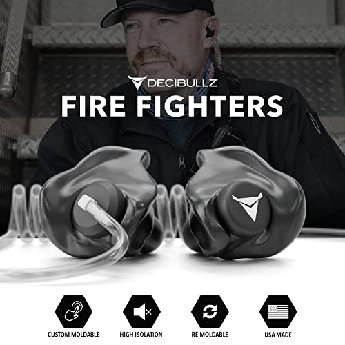 Decibullz Custom Molded Security Radio Surveillance Earpiece Set, Thermo-Fit Designed for Clear Acoustic Tube Radios, Isolation - style: Isolation Earpieces
