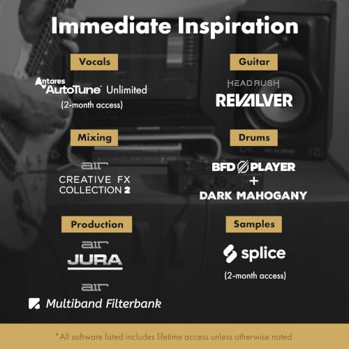M-AUDIO M-Track Duo HD Recording Studio Pack | 2 XLR/TRS Inputs, 2 TRS Outputs, 24-Bit/192kHz, Condenser Microphone, Studio Headphones, for Creators and Podcasts - size: HD Pack Audio Interface, style: HD Producer Pack