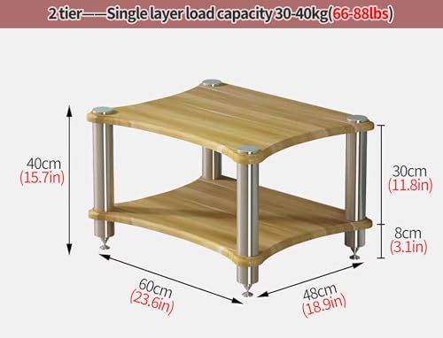 Living Room/Small Spaces Audio Component Rack Tower Media Stereo Stand Equipment Shelves, Heavy Duty Modern HiFi Audio Racks Stereo Rack System, White-2 Tier - color: White, size: 2 tier