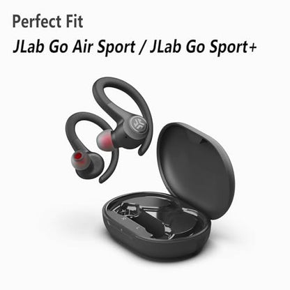 Geiomoo Silicone Eartips for JLab Go Sport+ Ear Tips, Eartips for JLab Go Air Sport Ear Tips, Replacement Earbuds Earpads (Gray,L/M/S)