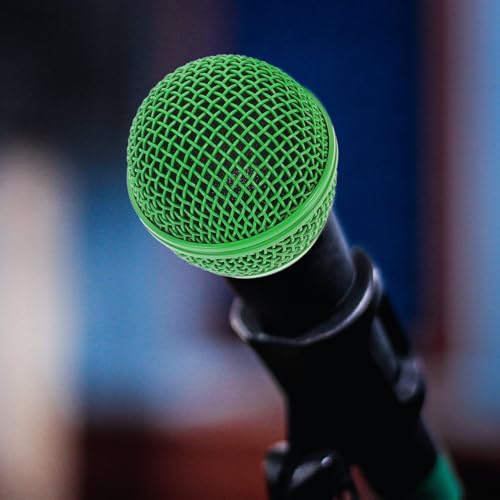 Garneck Microphone Mesh Grill 4 pcs Metal Replacement Grille 3.1 cm