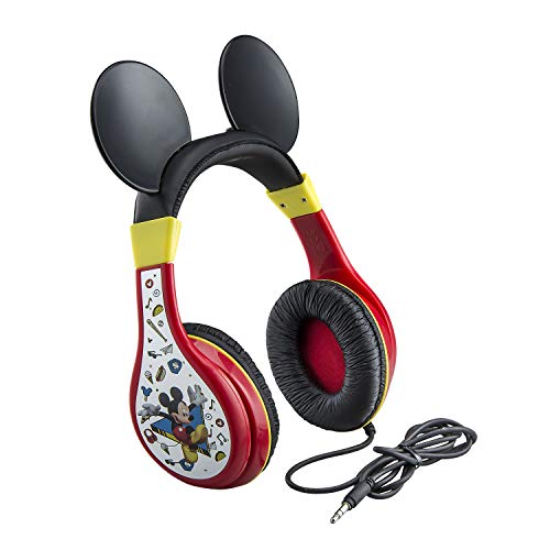 eKids Mickey Mouse Kids Headphones with 3.5mm Audio Jack, Wired Headphones for School, Home or Travel (Mickey Mouse) - color: Mickey Mouse