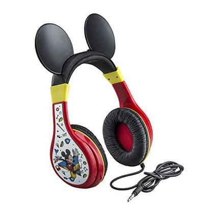 eKids Mickey Mouse Kids Headphones with 3.5mm Audio Jack, Wired Headphones for School, Home or Travel (Mickey Mouse) - color: Mickey Mouse