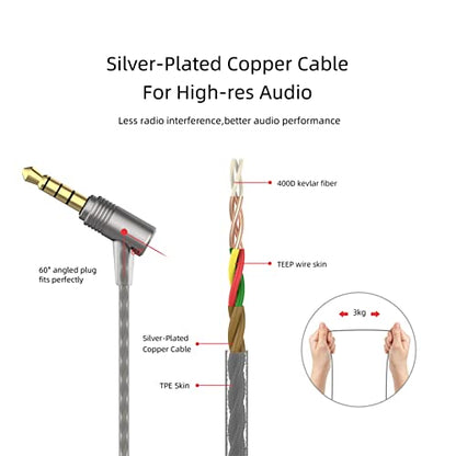 SoundMAGIC E11 Wired Earbuds, No Mic, Hi-Fi Stereo, 3.5mm Jack, Gunmetal | Balanced accurate sound, rich bass, full aluminium housing, silver-plated cable, comfortable fit - color: Dark Silver