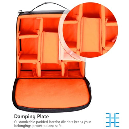 Neewer® Flexible Partition Camera Padded Bag Insert Protection Handbag for SLR DSLR Mirrorless Cameras and Lenses,Flash Light,Radio Trigger,Battery and Charger,Cables and Other Camera Accessories | For SLR, DSLR, Mirrorless Camera, Lens, Flash Light, Radi