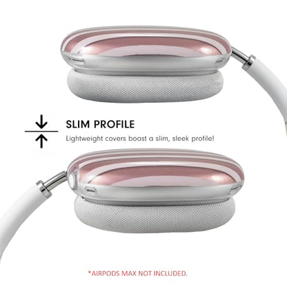 Sonix Protective Case for AirPods Max Headphones - Stylish TPU Hard Shell Ear Cup Covers | Abstract Stripe Nude - color: Abstract Stripe Nude