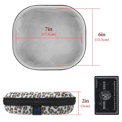Geekria NOVA On-Ear Headphones Case Compatible with JBL Tune 510BT/660NC/500BT, Jr 310BT and More, Replacement Hard Shell Travel Carrying Bag with Cable Storage (Leopard Print) - color: Leopard print