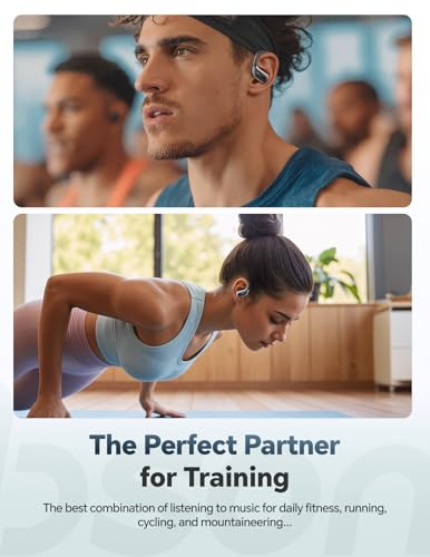 Wireless Earbuds 40H Bluetooth 5.3 Sport Headphones with Earhooks,Black | Sweatproof & Waterproof,In-ear Buds Feature Easy Button & Deep Bass, Stereo Sound Device for Gym Running Workout - color: Black