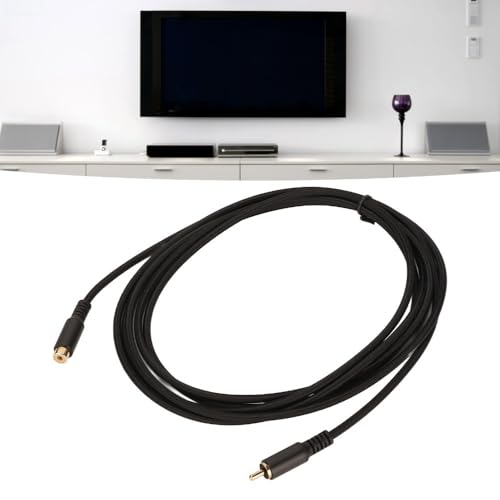 for RCA Extension Cable Male to Female Gold Plated Digital Analog AV RCA Coaxial Cord for HDTV DVD Player Subwoofer Speaker(6m/19.7ft) - size: 6m/19.7ft