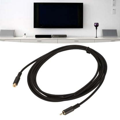 for RCA Extension Cable Male to Female Gold Plated Digital Analog AV RCA Coaxial Cord for HDTV DVD Player Subwoofer Speaker(6m/19.7ft) - size: 6m/19.7ft