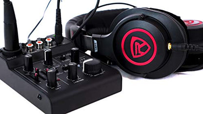 Rockville RockMix 5 Channel Pro Mixer with USB, Bluetooth, Echo, EQ | XLR/1/4" Mic/Line, RCA Inputs, 3.5mm Mic, 18V Phantom Power, 2-Band EQ, USB Recording, Headphone Out