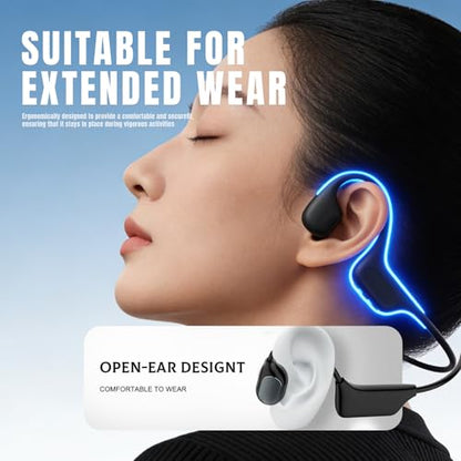Bone Conduction Headphones, Open Ear Sports Headphones with MP3 Player | Hybrid Air & Bone Conduction Audio, IP68 waterproof, 32GB Bluetooth 6.0, 25g lightweight design for running cycling workouts