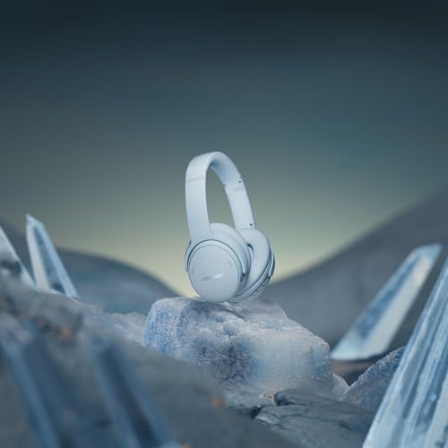 Bose QuietComfort Headphones - Wireless Bluetooth Headphones, Active Over Ear Noise Cancelling and Mic, USB-C Charging, Deep Bass, Up to 24 Hours of Playtime, Ice Blue - Limited Edition Color - color: Ice Blue