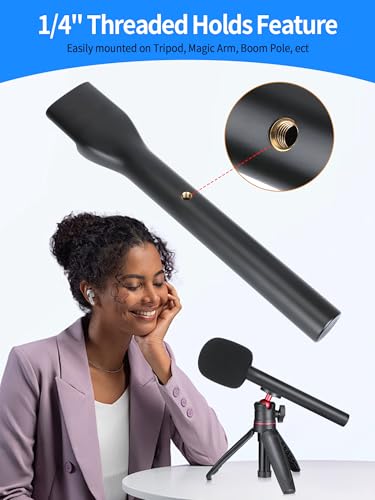 Mic Holder for DJI RODE Microphone - Micrphone handle for All Lavalier Microphone, for Rode Wireless Go II, Wireless PRO/ME, DJI Mic 2, with Reduce Wind Noises Mic Cover (2PCS) - color: 2-PCS