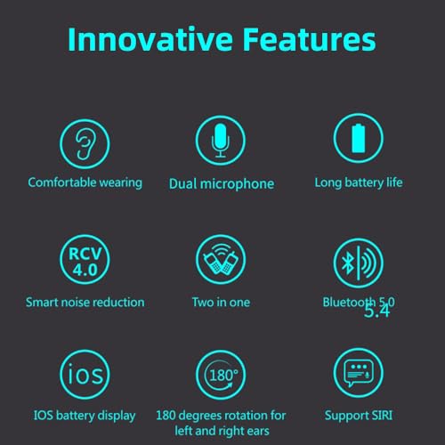 AYI Bluetooth Earpiece Headphone Dual Noise Cancelling Mic Painless Open-Ear Handsfree Stereo Sound Left/Right Changeable Earhook Earphones for Driving/Business/Gym-Single Ear Headset F910 Black - color: Single Ear Headset F910 Black